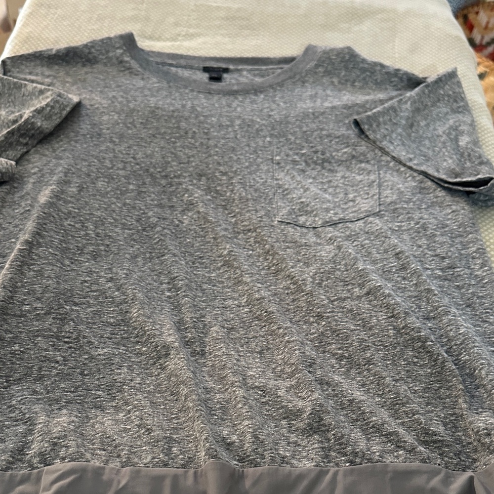 J. Crew Heather Gray Short Sleeve Bodysuit with Pocket